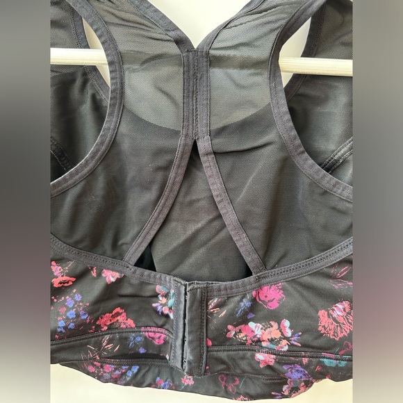 LANE BRYANT / LIVI ACTIVE - Black Floral Print Racer Back Style Sports Bra 22/24 - Picture 6 of 9